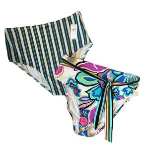 Set of 2 Mismatched Bathing Suit Bottoms